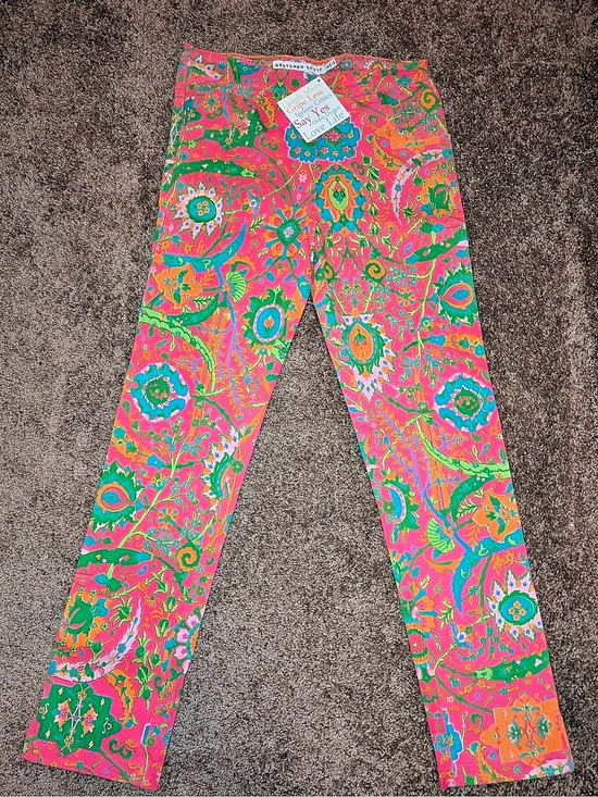 Gretchen Scott Designs Pants - ☘️ Gretchen Scott Jeans Paisley Pink & Green Small NWT